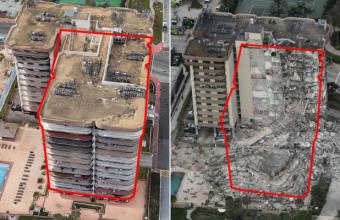 Σοκαριστικές φωτό πριν και μετά την κατάρρευση του κτιρίου στο Μαϊάμι - Το κτίριο βυθιζόταν