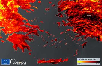 Βαρυμπόμπη: Δορυφορικές εικόνες από το πύρινο μέτωπο χθες και σήμερα – Στο «κόκκινο» η Ελλάδα 