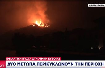 Εύβοια: Aπό χωριό σε χωριό η φωτιά- Πύρινα μέτωπα κυκλώνουν την περιοχή Λίμνη