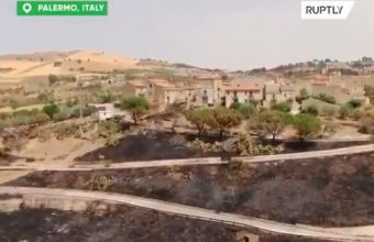 Ιταλία: «Αποκαΐδια» η Σικελία – βίντεο από drone (vid - pics)