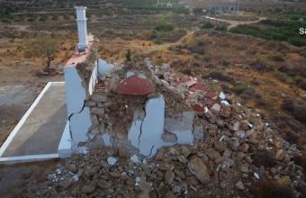 Κρήτη: Το εκκλησάκι που γκρέμισε ο Εγκέλαδος στη Σητεία – Drone video