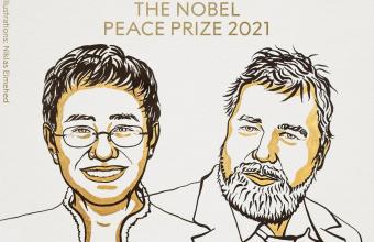 Οι δημοσιογράφοι Μαρία Ρέσα και Ντμίτρι Μουράτοφ τιμήθηκαν με το Νόμπελ Ειρήνης 2021
