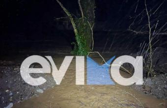 Ο «Διομήδης» σάρωσε τη Βόρεια Εύβοια: Υπερχείλισε ποταμός και πλημμύρισαν δρόμοι