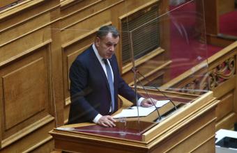 O υπουργός Εθνικής 'Αμυνας Νίκος Παναγιωτόπουλος στη Βουλή