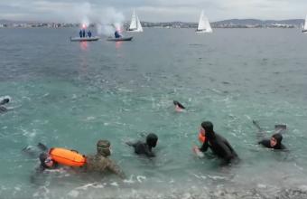 Προκλητικό βίντεο για το Καστελλόριζο: Τα 1.950 μέτρα και οι Τούρκοι σπουδαστές να κολυμπούν