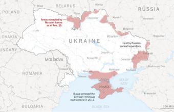Ο χάρτης της ρωσικής εισβολής στην Ουκρανία - Τα μέτωπα