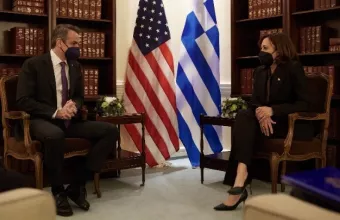 Για την τουρκική προκλητικότητα και την Ουκρανία συζήτησαν Μητσοτάκης και Καμάλα Χάρις