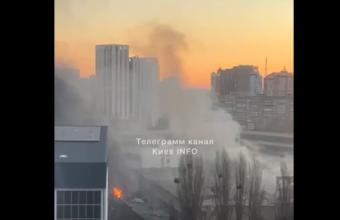 Βομβαρδισμός 12ώροφης πολυκατοικίας στο Κίεβο– Πληροφορίες για 2 τραυματίες – Δείτε βίντεο