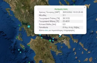 Νέος σεισμός στη Θήβα