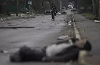 Διαμαρτυρία κατά της σφαγής στη Μπούκα και στη Μόσχα - Δείτε φωτογραφίες