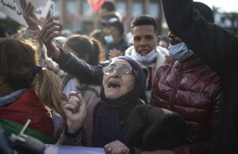 Διαδηλώσεις στο Μαρόκο σε ένδειξη αλληλεγγύης στους Παλαιστίνιους