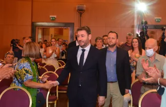 Ο Νίκος Ανδρουλάκης στη Λάρισα