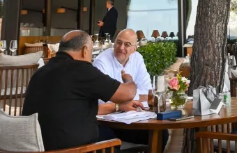 Ο Νίκος Δένδιας με τον Σαμέχ Σούκρι 
