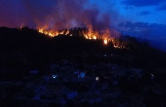 Βελτιωμένη η εικόνα της πυρκαγιάς στην Ευβοια.