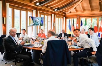 Ο Βολοντίμιρ Ζελένσκι απευθύνεται στους G7