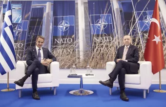 Ο Κυριάκος Μητσοτάκης και ο Ρετζέπ Ταγίπ Ερντογάν 