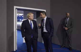 Μητσοτάκης με Τζόνσον