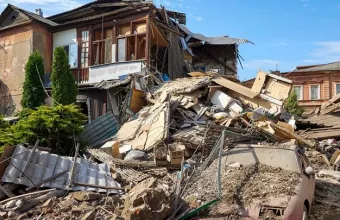 Εικόνα από την πυραυλική επίθεση στην Οδησσό