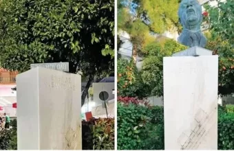 Η προτομή του Στέλιου Καζαντζίδη που είχε κλέψει η συμμορία