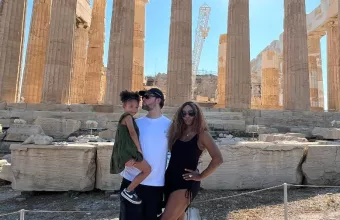 Η Σερένα Γουίλιαμς με την οικογένειά της στην Ακρόπολη