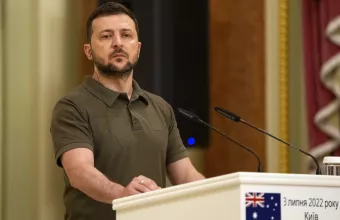 Ο Ουκρανός πρόεδρος, Βολοντίμιρ Ζελένσκι