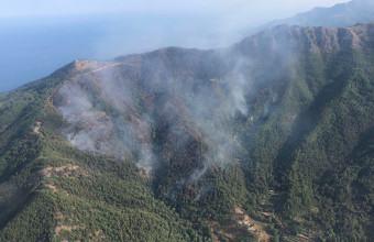 Φωτιά στην Θάσο: Σε περίπου 1.310 στρέμματα περιορίστηκε η καμμένη έκταση