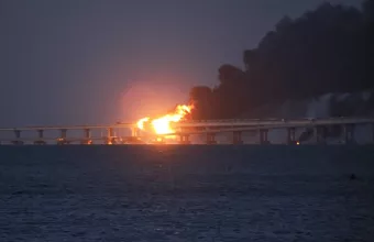 Έκρηξη στη γέφυρα της Κριμαίας