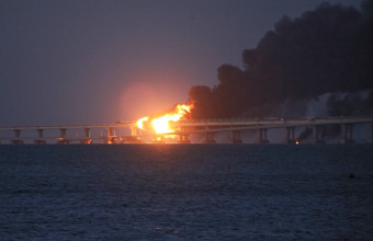 Έκρηξη στη γέφυρα της Κριμαίας