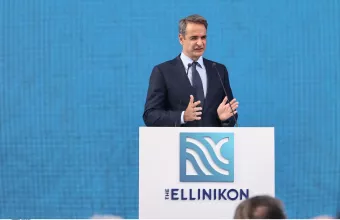 Ο Κυριάκος Μητσοτάκης στα εγκαίνια του Ελληνικού