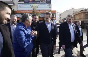 Ο Κυριάκος Μητσοτάκης στον Κορυδαλλό