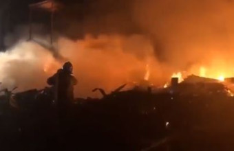 Φωτιά σε κτίριο στην Κριμαία