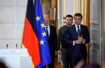 O Ζελένσκι ευχαρίστησε τον Γάλλο ομόλογό του για την πρωτοβουλία αυτής της συνάντησης