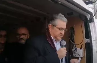 Ο Δημήτρης Κουτσούμπας στις κινητοποιήσεις του Παρισιού- Viral τα γαλλικά του