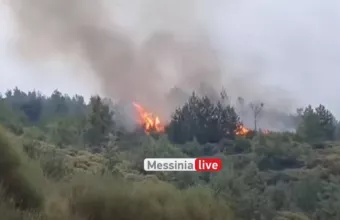 Μεσσηνία: Φωτιά τώρα στην Αγία Παρασκεύη- 2 μέτωπα  μεταξύ Λαδά και Καρβελιού