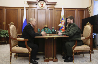 Vladimir Putin, left Ramzan Kadyrov 