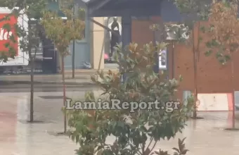 Κακοκαιρία Daniel- Λαμία: Έντονη κακοκαιρία και προβλήματα στη Φθιώτιδα