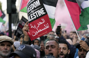 Διαδήλωση υπέρ των Παλαιστινίων στο Λονδίνο