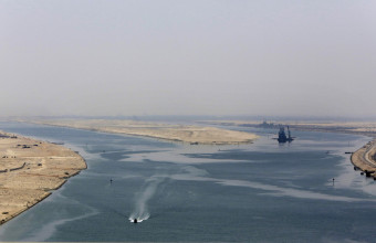 the Suez Canal in Ismailia, Egypt