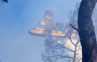 Χίος: Πυρκαγιά μεταξύ Καλαμωτής- Κώμης στα μαστιχοχώρια