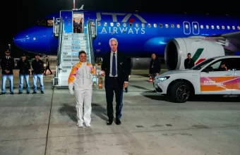 Άφιξη ολυμπιακής φλόγας στη Ρώμη
