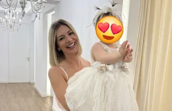 Ελένη Χαμπέρη βάφτιση κόρης