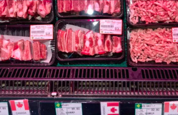 Η Κίνα απαγορεύει όλες τις εισαγωγές καναδικών «προϊόντων κρέατος»  