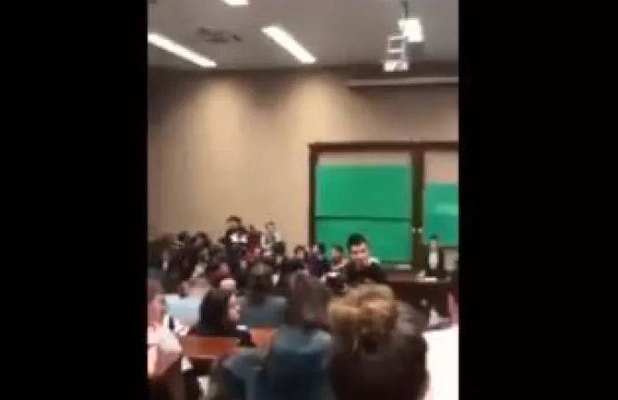 Ξύλο μεταξύ φοιτητών σε Γενική Συνέλευση στην ΑΣΟΕΕ (VIDEO)
