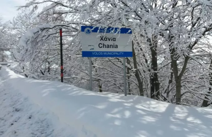 Βόλος: Συνεχίζονται οι χιονοπτώσεις -Ανοιχτό από αύριο το χιονοδρομικό κέντρο στο Πήλιο