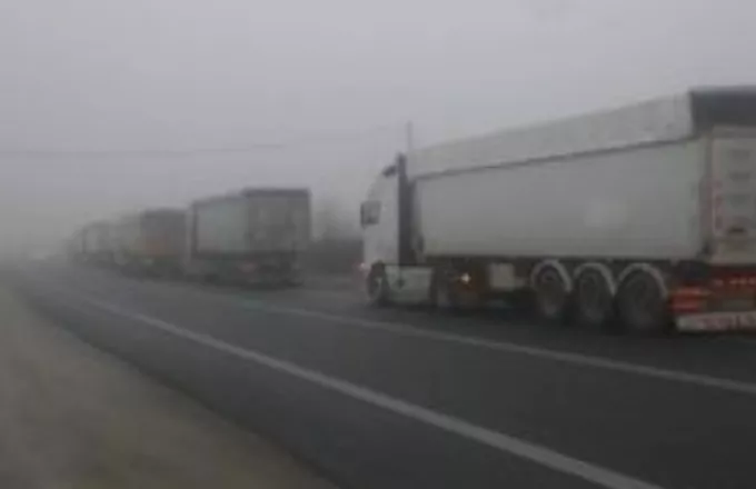 Απαγόρευση κυκλοφορίας φορτηγών στην Αθηνών-Θήβας λόγω χιονόπτωσης