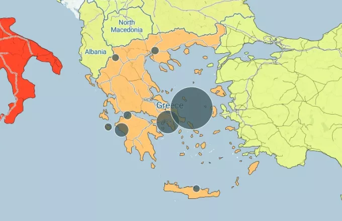 Κορωνοϊός: Διαδραστικoί χάρτες για την Ελλάδα - Η εξέλιξη των κρουσμάτων