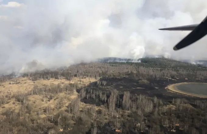 Δασική φωτιά κοντά στο Τσερνόμπιλ προκαλεί αύξηση ραδιενέργειας