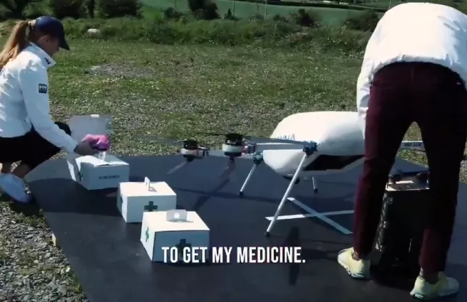 Η ιρλανδική εταιρία που παραδίδει φάρμακα σε ηλικιωμένους με drone (vid,pics)