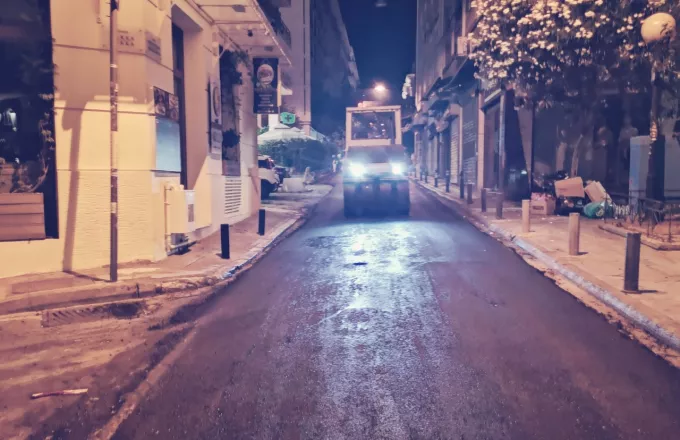 Δήμος Αθηναίων: 65 χιλιάδες τ.μ. ασφαλτοστρώσεις δρόμων τον Αύγουστο σε όλη την πόλη (ΦΩΤΟ)
