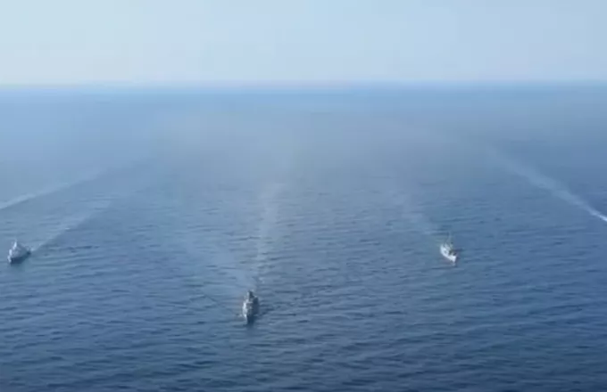 Εντυπωσιακό βίντεο από άσκηση Πολεμικού Ναυτικού Ελλάδας - Αιγύπτου στο Αιγαίο